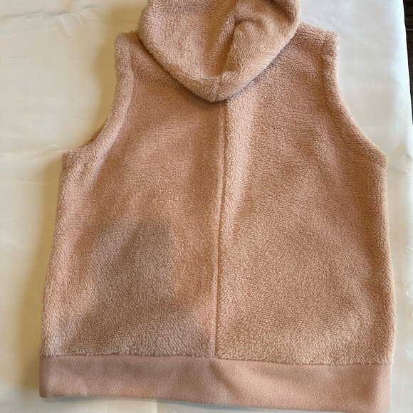 Women's Vest Plush Sherpa full front zipper Pink Cozy L Large Kyoda Outdoor - Picture 3 of 4